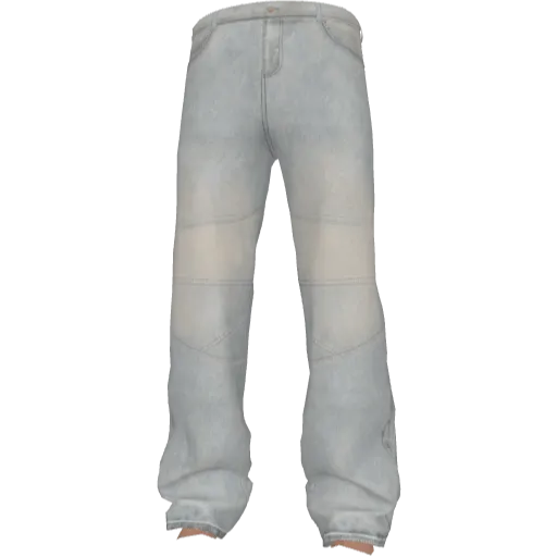 Белые джинсы с эффектом испорченности