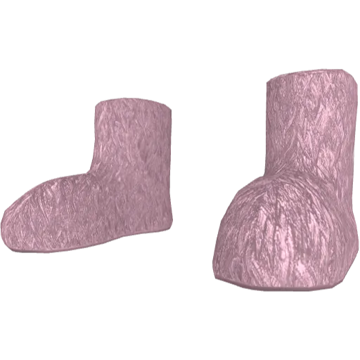 Розовые пушистые сапоги