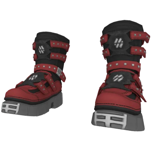 Красные высокие ботинки New Rock