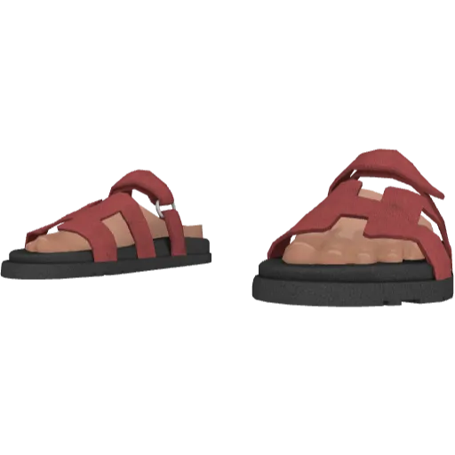 Красные тапочки HEMES