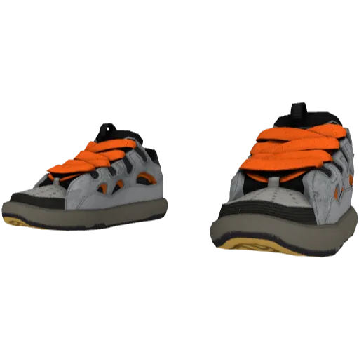 Серо-оранжевые дутые кеды