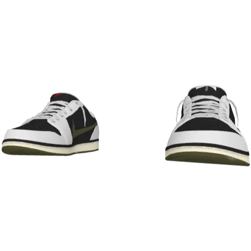 Бело-черные кроссовки Nice Reverse Swoosh