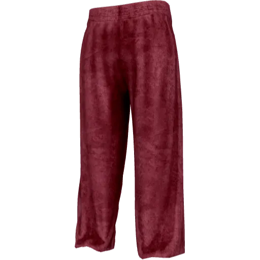 Розово-красные бархатные штаны