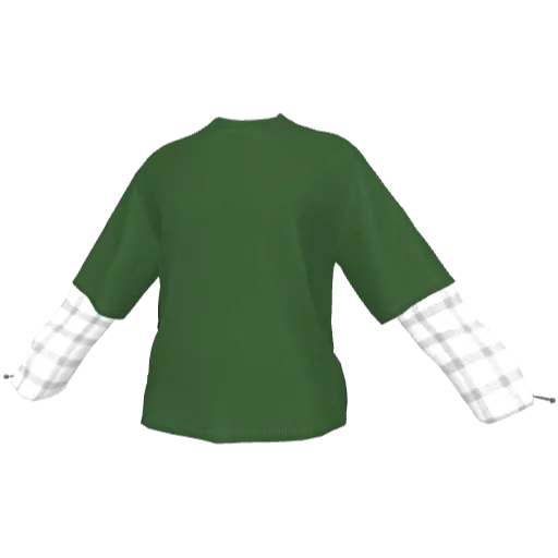 Кофта с рубашкой в клетку - Вариант 4