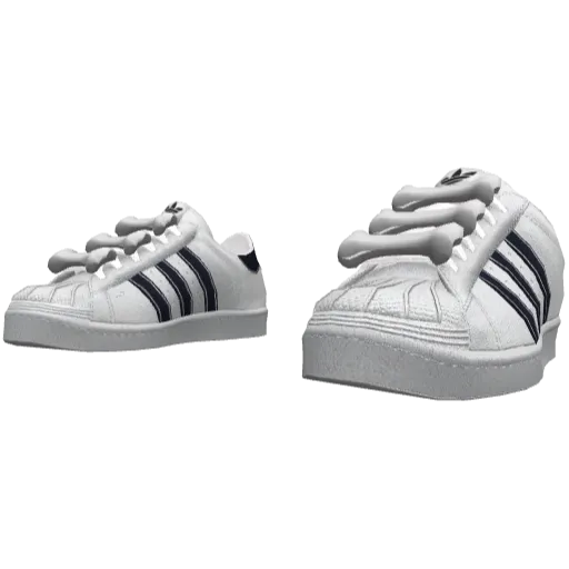 Белые кроссовки Adibas с костями