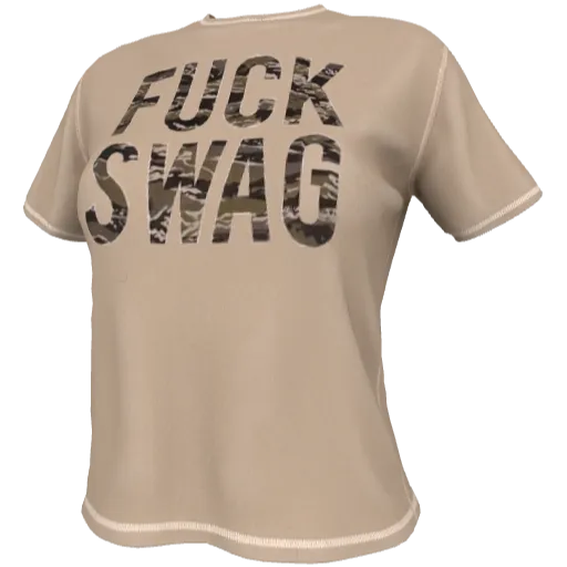 Бежевая футболка FUCK SWAG