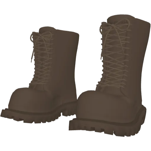 Коричневые высокие ботинки Balemciaga