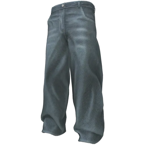 Голубые свободные джинсы