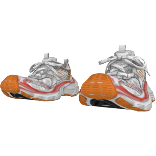 Бело-оранжевые кроссовки Balemciaga 10XL