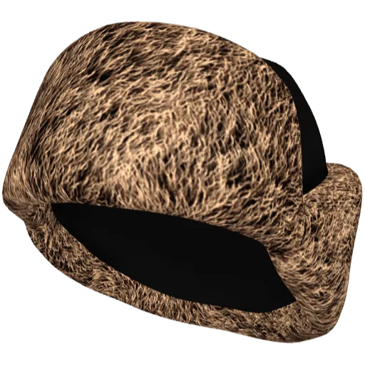Черно-коричневая меховая шапка