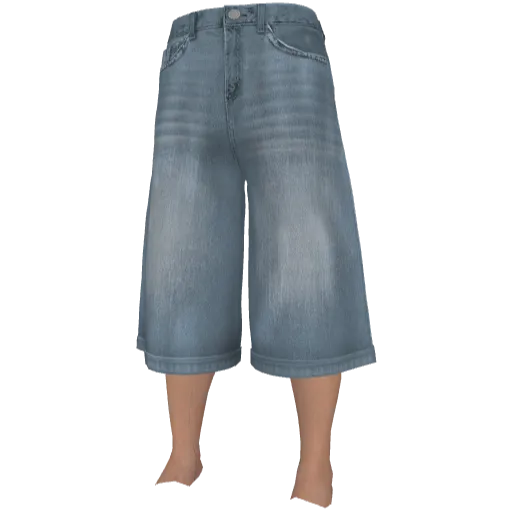 Голубые джинсовые шорты без ремня