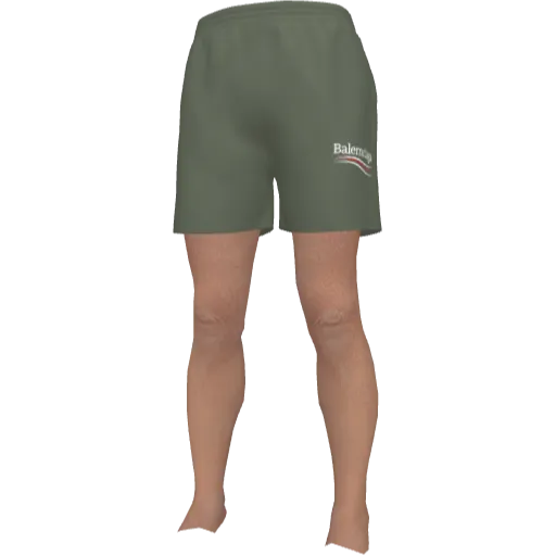 Зеленые короткие шорты Balemciaga