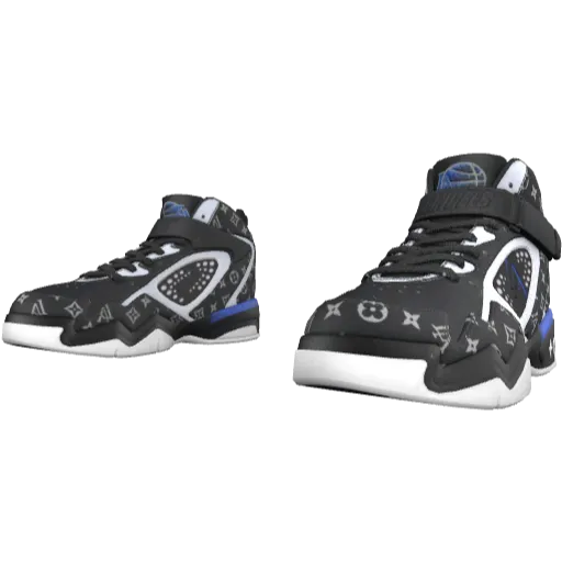 Чёрные кроссовки Los Angels с белыми вставками