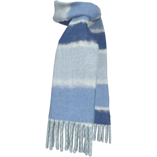 Голубой полосатый шарф