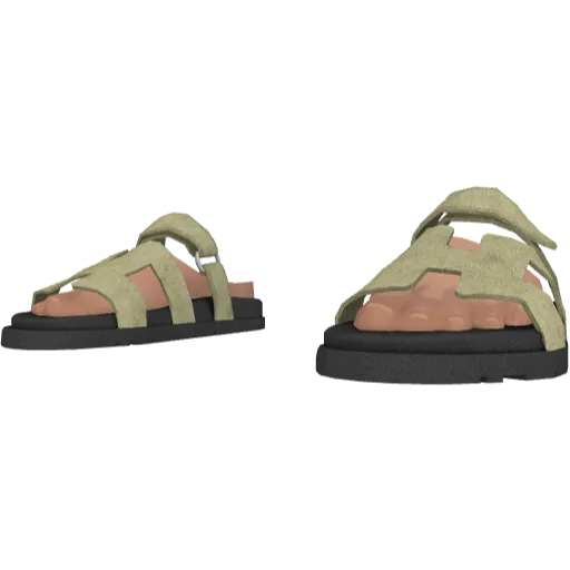 Зеленые тапочки HEMES