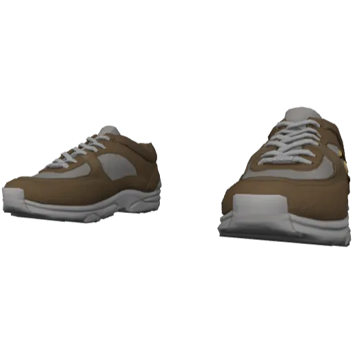 Бело-коричневые классические кроссовки