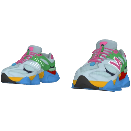 Многоцветные белые кроссовки NB