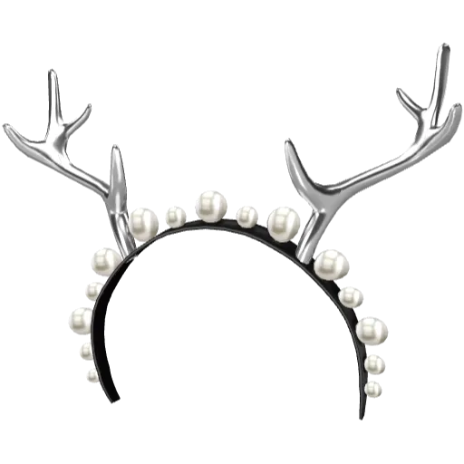 Серебряные рога с черным ободком