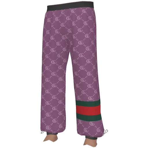 Розовые спортивные штаны с паттерном Guchi