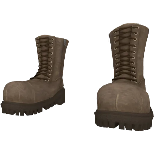 Бежевые высокие ботинки