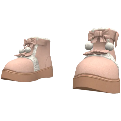 Розовые ботинки с бантиком