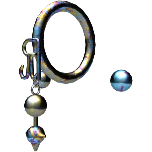 Пирсинг на нижнюю губу закаленный