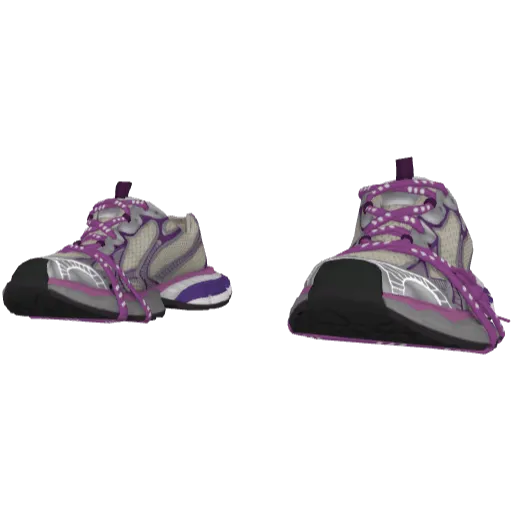 Бело-фиолетовые кроссовки Balemciaga (Luminoforo)