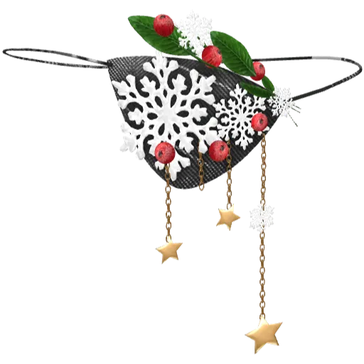 Повязка на глаз новогодняя