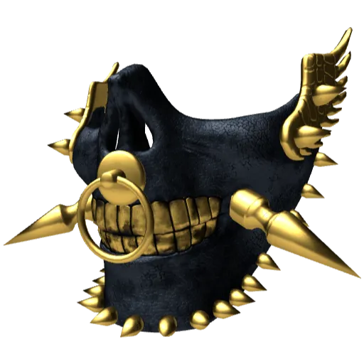 Синяя маска с шипами и зубами