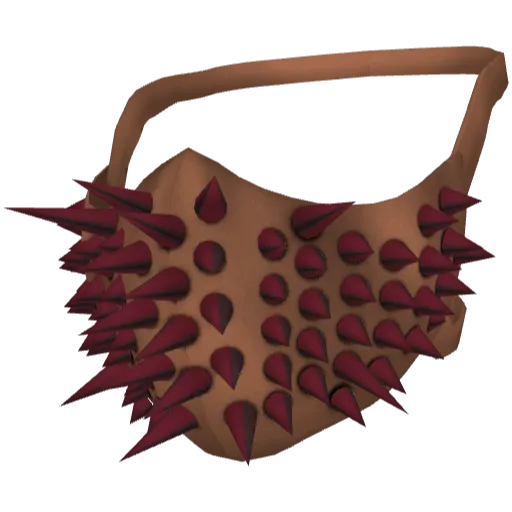 Коричневая маска с шипами