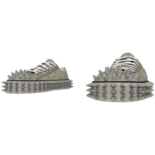 Белые шипованные кеды