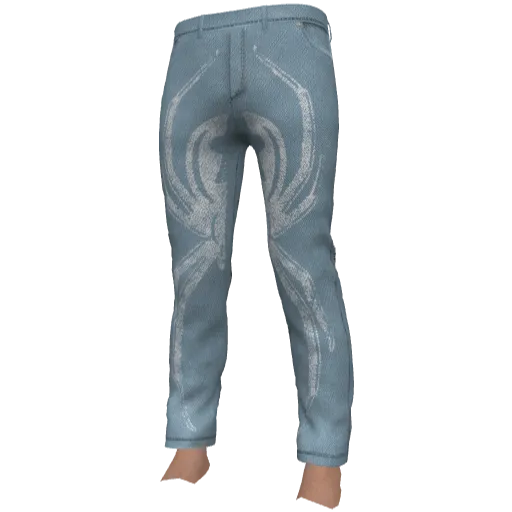 Голубые штаны с пауком