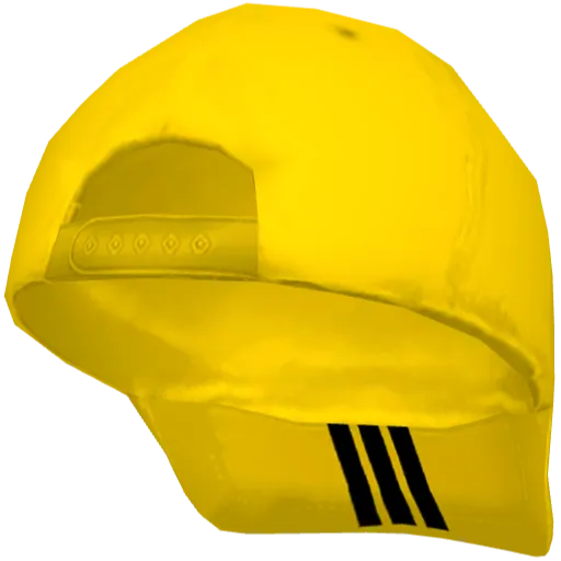 Жёлтая кепка Adibas (назад)