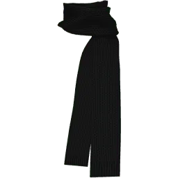 Черный длинный шарф