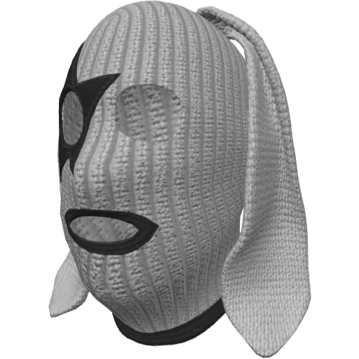 Белая маска с ушами