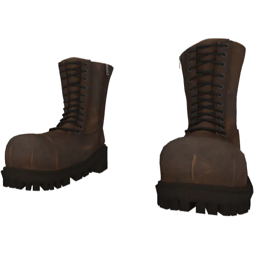 Коричневые высокие ботинки