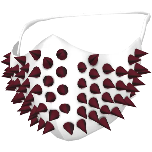 Белая маска с короткими шипами