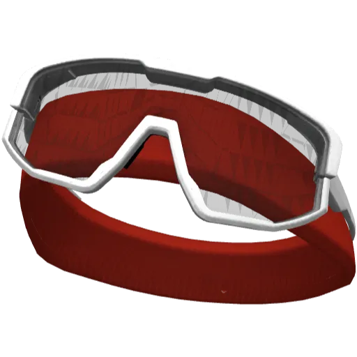 Красная повязка с бело-черными очками