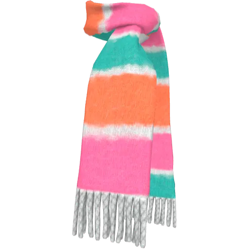 Разноцветный полосатый шарф