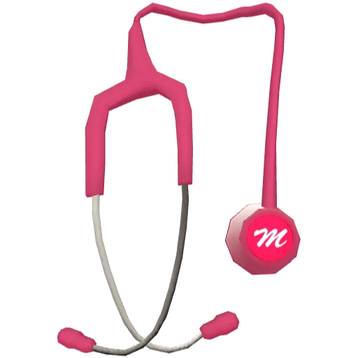 Тускло-розовый стетоскоп