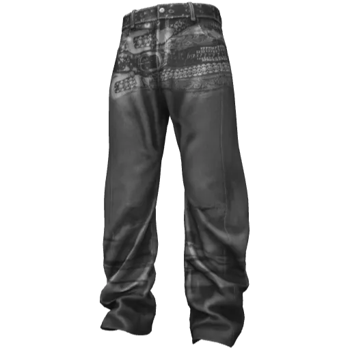 Серые штаны с принтом