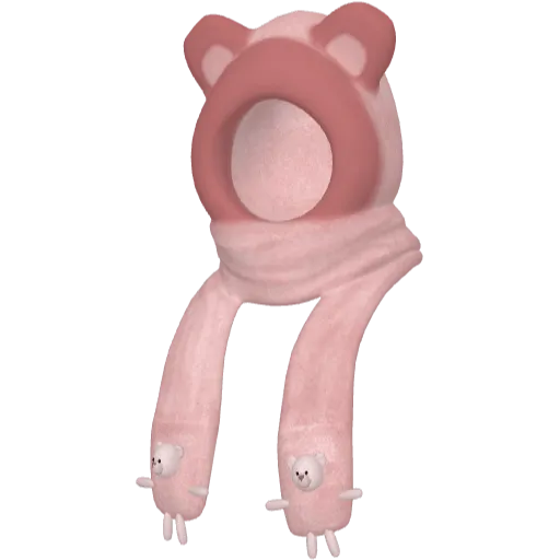 Розовая маска медведя