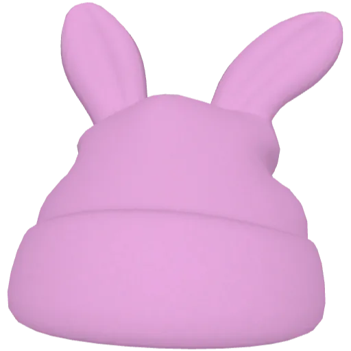 Розовая меховая шапка с ушами