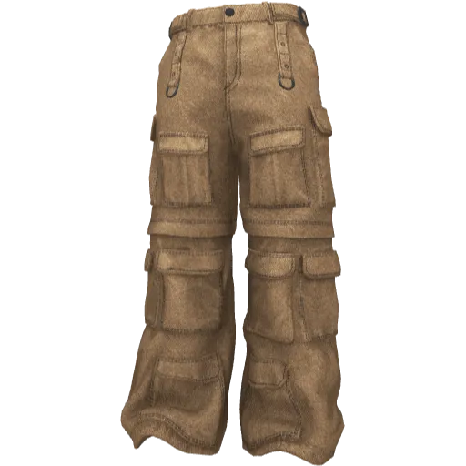 Песочные широкие штаны с карманами
