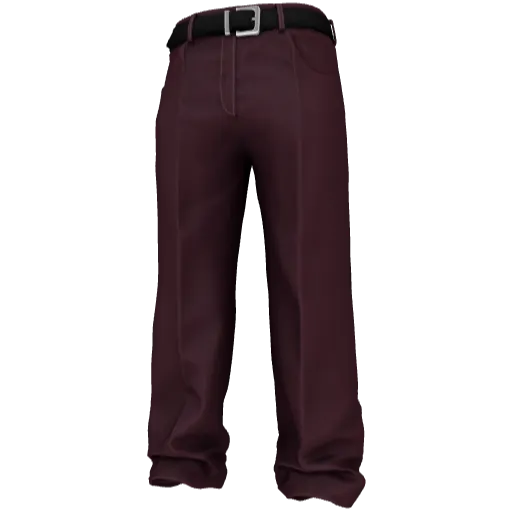 Бордовые штаны с ремнем