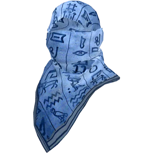 Голубая рафатка с узором