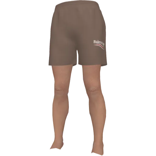 Коричневые короткие шорты Balemciaga