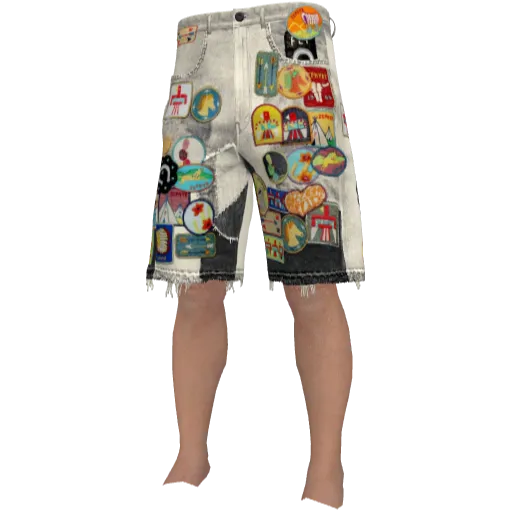 Белые джинсы с патчами