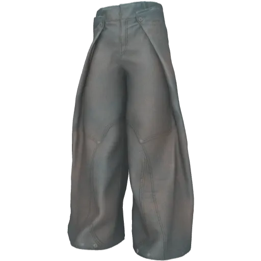 Серые широкие штаны с артефактами