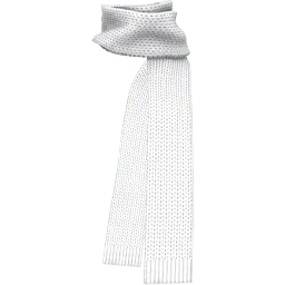 Белый длинный шарф